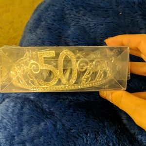 50th birthday tiara and sash